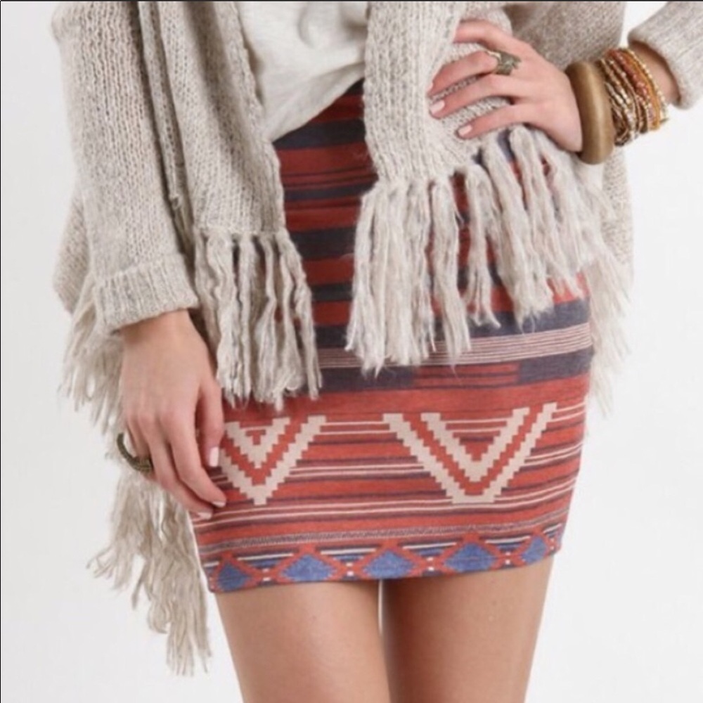 Nollie Aztec Patterned Skirt